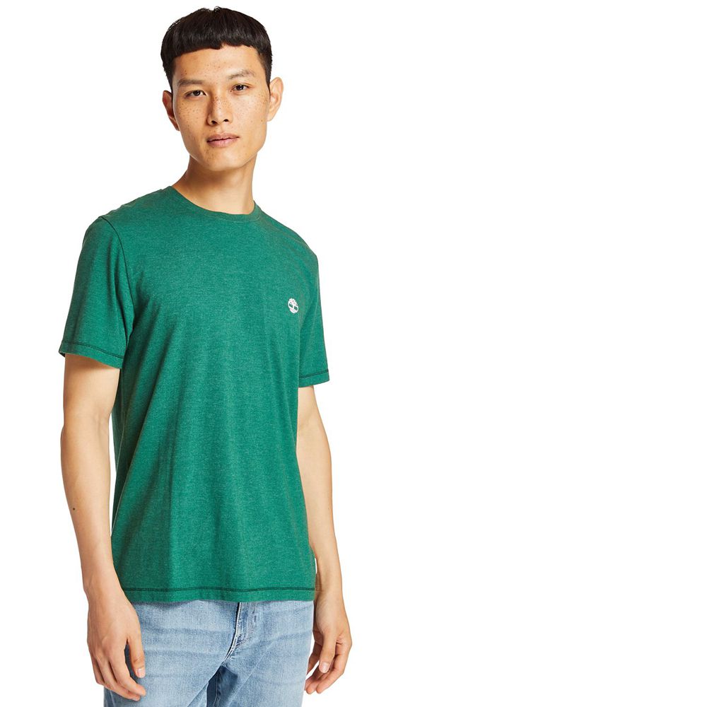 Timberland Mens T-Shirts Mohawk River Jersey - Green - India OI3820647